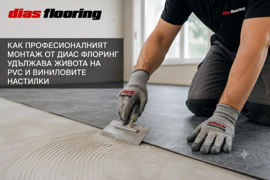 Как професионалният монтаж от Диас Флоринг удължава живота на PVC и виниловите настилки